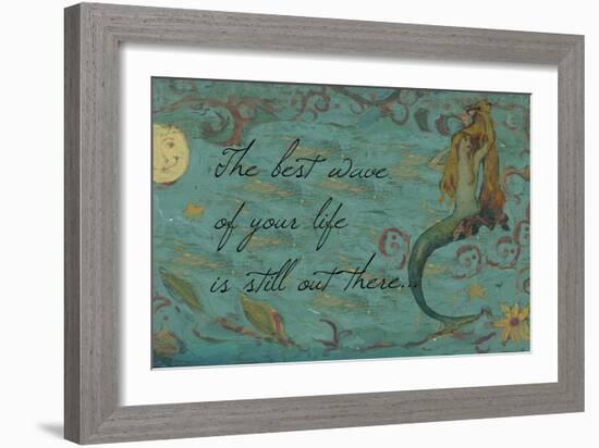 The Best Wave of Your Life Mermaid-sylvia pimental-Framed Art Print