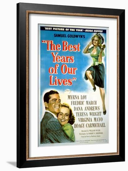 The Best Years of Our Lives, Dana Andrews, Teresa Wright, Virginia Mayo, 1946-null-Framed Premium Giclee Print