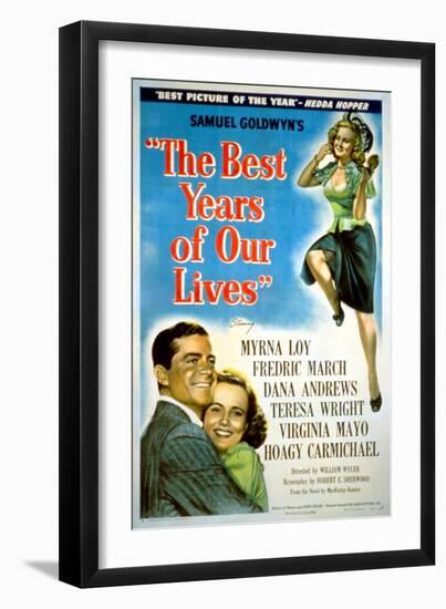 The Best Years of Our Lives, Dana Andrews, Teresa Wright, Virginia Mayo, 1946-null-Framed Art Print