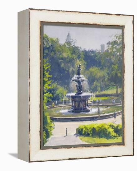 The Bethesda Fountain, Central Park, 1996-Julian Barrow-Framed Premier Image Canvas