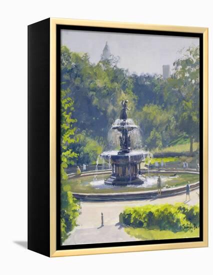 The Bethesda Fountain, Central Park, 1996-Julian Barrow-Framed Premier Image Canvas