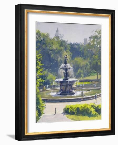 The Bethesda Fountain, Central Park, 1996-Julian Barrow-Framed Giclee Print