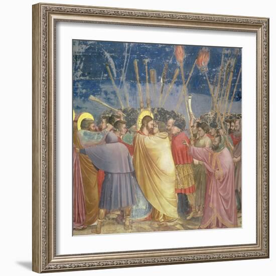 The Betrayal of Christ, circa 1305-Giotto di Bondone-Framed Giclee Print