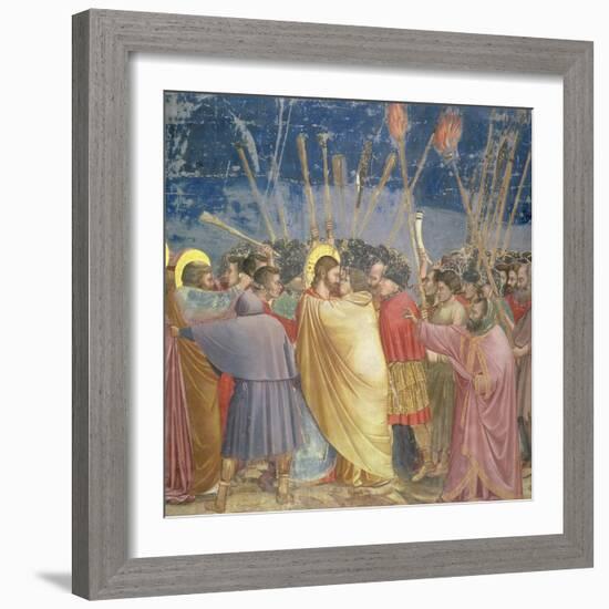 The Betrayal of Christ, circa 1305-Giotto di Bondone-Framed Giclee Print