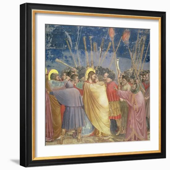 The Betrayal of Christ, circa 1305-Giotto di Bondone-Framed Giclee Print