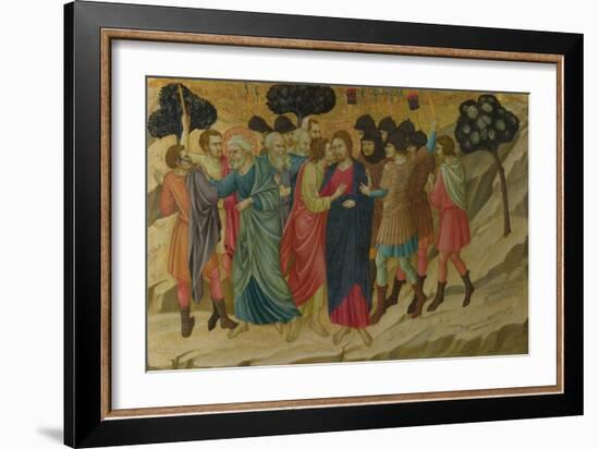 The Betrayal of Christ (From the Basilica of Santa Croce, Florenc), C. 1324-1325-Ugolino Di Nerio-Framed Giclee Print