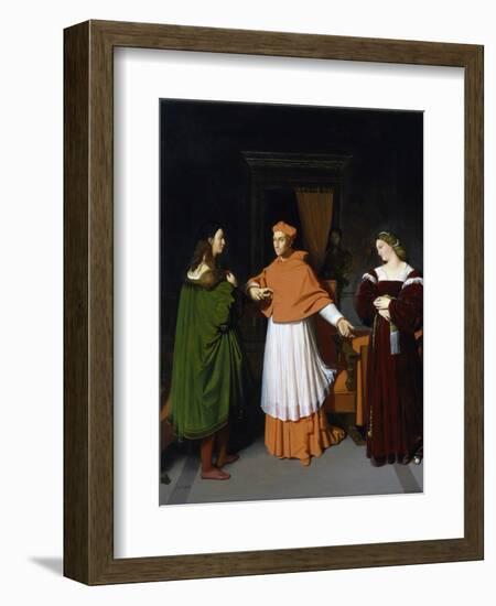 The Betrothal of Raphael and the Niece of Cardinal Bibbiena-Jean-Auguste-Dominique Ingres-Framed Giclee Print