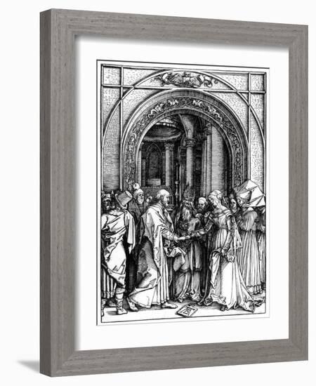 The Betrothal of the Virgin, from the Life of the Virgin, C.1504-Albrecht Dürer-Framed Giclee Print