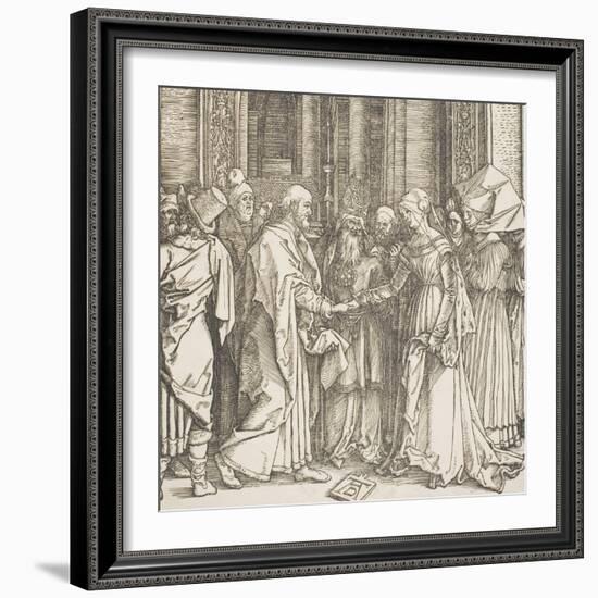 The Betrothal of the Virgin, from the Series "The Life of the Virgin", C.1504-Albrecht Dürer-Framed Giclee Print