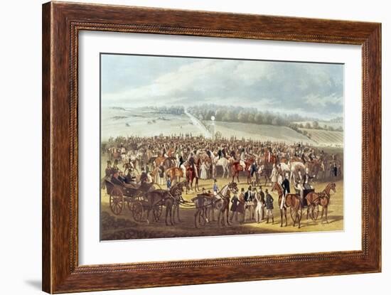 The Betting Post, Epsom, 1830-James Pollard-Framed Giclee Print