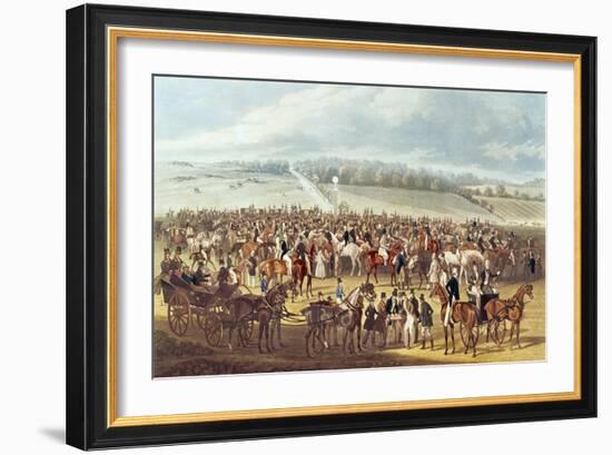 The Betting Post, Epsom, 1830-James Pollard-Framed Giclee Print