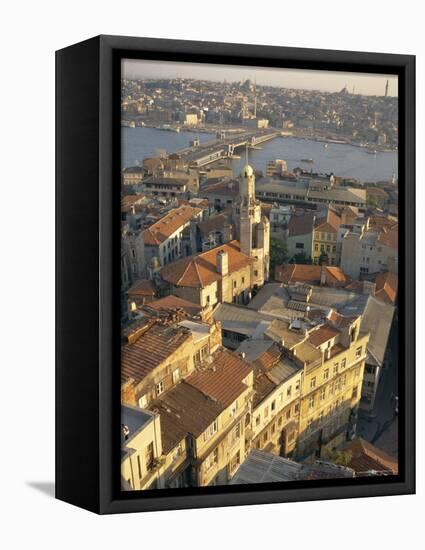 The Beyoglu Area of the City and a Road Bridge Over the Bosphorus, Istanbul, Turkey-Ken Gillham-Framed Premier Image Canvas