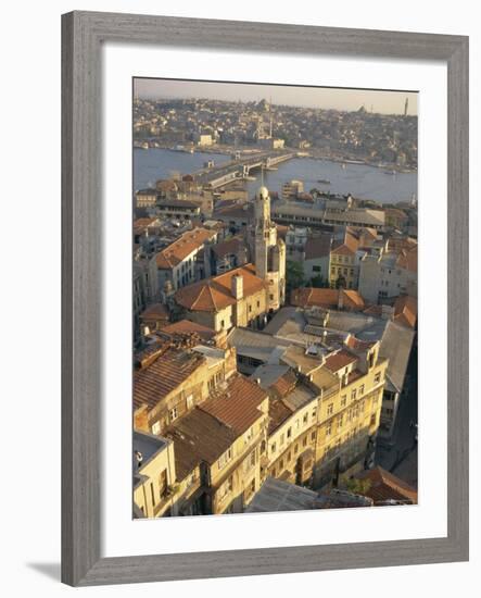 The Beyoglu Area of the City and a Road Bridge Over the Bosphorus, Istanbul, Turkey-Ken Gillham-Framed Photographic Print