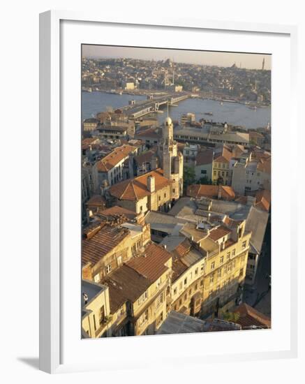The Beyoglu Area of the City and a Road Bridge Over the Bosphorus, Istanbul, Turkey-Ken Gillham-Framed Photographic Print