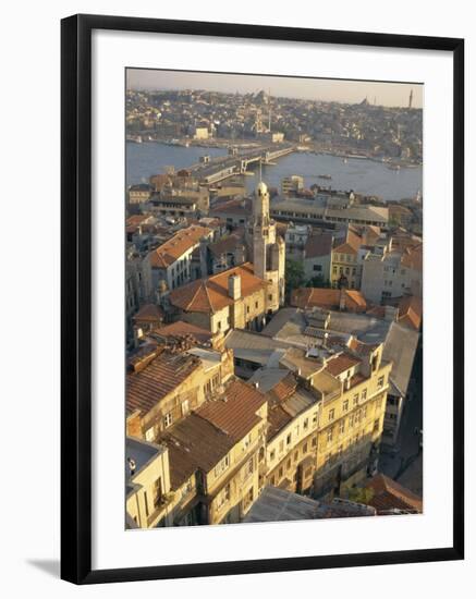 The Beyoglu Area of the City and a Road Bridge Over the Bosphorus, Istanbul, Turkey-Ken Gillham-Framed Photographic Print