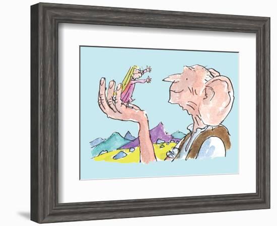 The BFG and Sophie-Quentin Blake-Framed Art Print