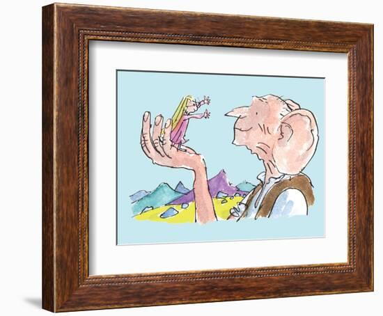 The BFG and Sophie-Quentin Blake-Framed Art Print