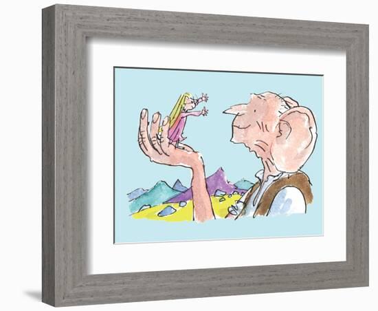 The BFG and Sophie-Quentin Blake-Framed Art Print