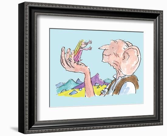 The BFG and Sophie-Quentin Blake-Framed Art Print