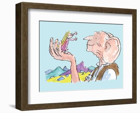 The BFG and Sophie-Quentin Blake-Framed Art Print