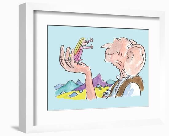 The BFG and Sophie-Quentin Blake-Framed Art Print