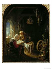 'The Bible Lesson, or Anne and Tobias' Giclee Print - Gerrit or Gerard ...