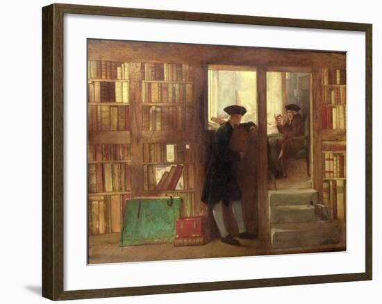 The Bibliophilist's Haunt or Creech's Bookshop-William Fettes Douglas-Framed Giclee Print