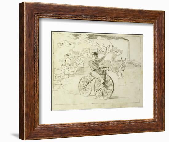 The Bicycle Messenger-Winslow Homer-Framed Giclee Print