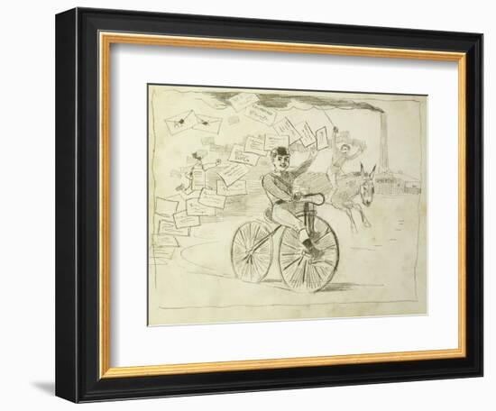 The Bicycle Messenger-Winslow Homer-Framed Giclee Print