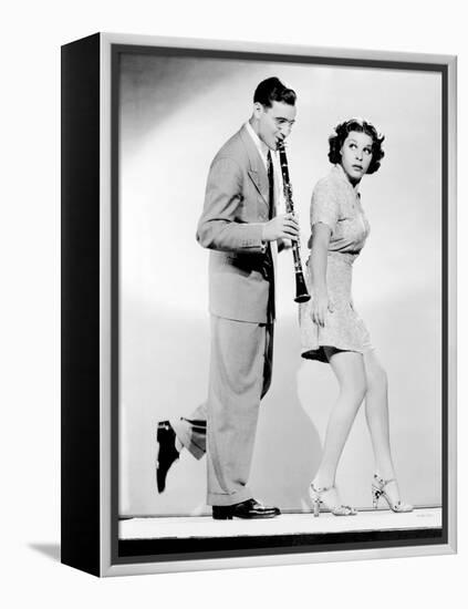 The Big Broadcast of 1937, from Left, Benny Goodman, Martha Raye, 1936-null-Framed Stretched Canvas