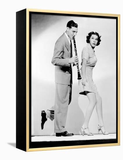 The Big Broadcast of 1937, from Left, Benny Goodman, Martha Raye, 1936-null-Framed Stretched Canvas