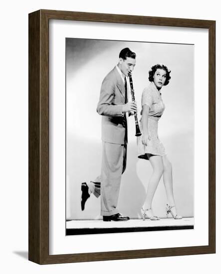 The Big Broadcast of 1937, from Left, Benny Goodman, Martha Raye, 1936-null-Framed Photo