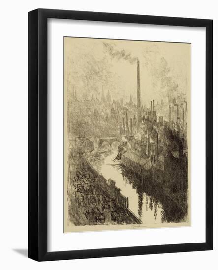 The Big Chimney, Sheffield-Joseph Pennell-Framed Giclee Print