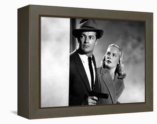 The Big Combo, Cornel Wilde, Jean Wallace, 1955-null-Framed Stretched Canvas