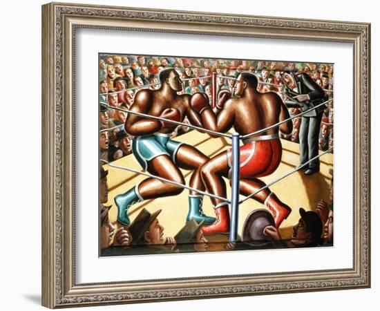 The Big Fight-PJ Crook-Framed Giclee Print