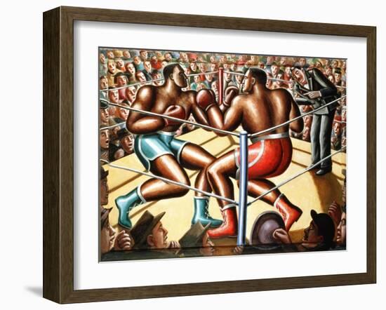 The Big Fight-PJ Crook-Framed Giclee Print