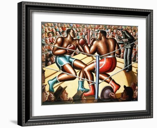 The Big Fight-PJ Crook-Framed Giclee Print