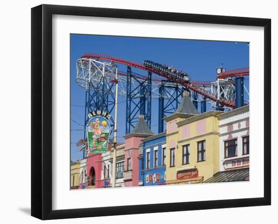 The Big One, the 235Ft Roller Coaster, the Largest in Europe, at Pleasure Beach-Ethel Davies-Framed Photographic Print