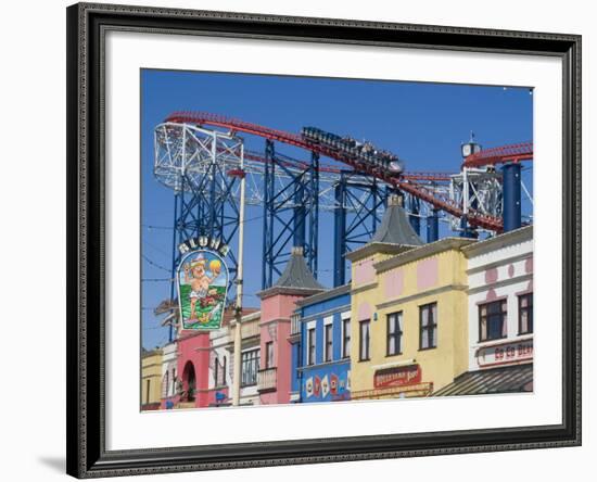 The Big One, the 235Ft Roller Coaster, the Largest in Europe, at Pleasure Beach-Ethel Davies-Framed Photographic Print