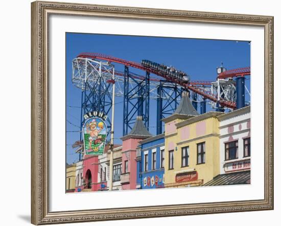 The Big One, the 235Ft Roller Coaster, the Largest in Europe, at Pleasure Beach-Ethel Davies-Framed Photographic Print