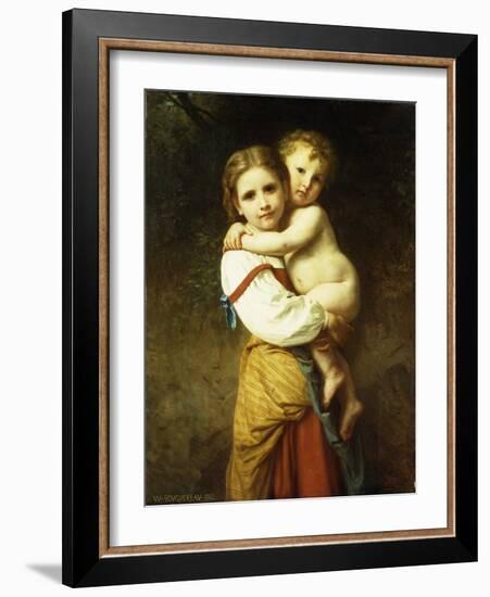 The Big Sister; La Grande Soeur-William Adolphe Bouguereau-Framed Giclee Print