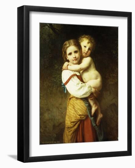 The Big Sister; La Grande Soeur-William Adolphe Bouguereau-Framed Giclee Print