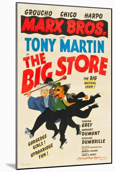 The Big Store, Harpo Marx, Chico Marx, Groucho Marx, 1941-null-Mounted Art Print