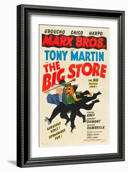 The Big Store, Harpo Marx, Chico Marx, Groucho Marx, 1941-null-Framed Art Print