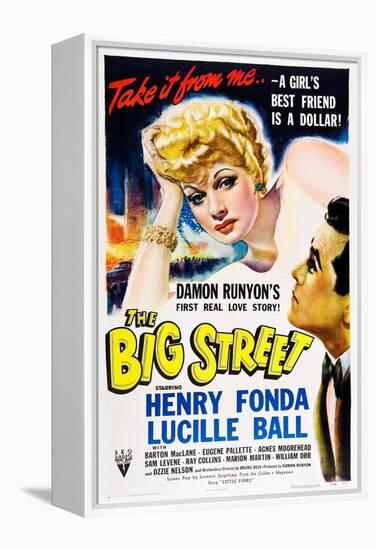 THE BIG STREET, top: Lucille Ball, right: Henry Fonda, 1942.-null-Framed Stretched Canvas
