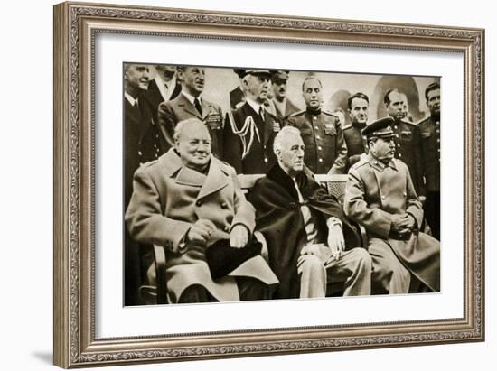 The 'Big Three' at the Yalta Conference-English Photographer-Framed Giclee Print