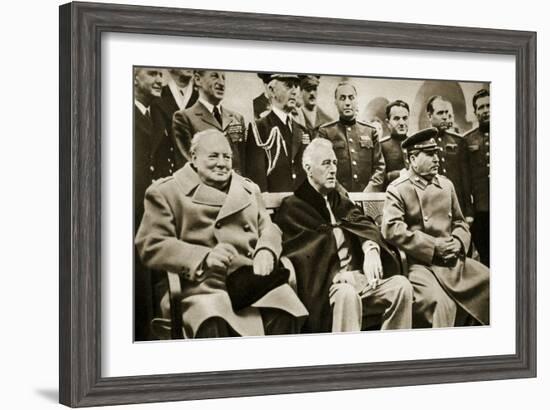 The 'Big Three' at the Yalta Conference-English Photographer-Framed Giclee Print