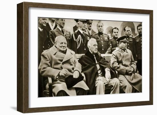 The 'Big Three' at the Yalta Conference-English Photographer-Framed Giclee Print