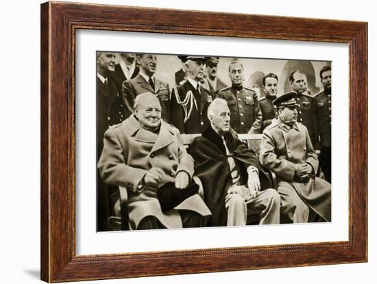 The 'Big Three' at the Yalta Conference-English Photographer-Framed Giclee Print