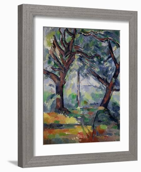 The Big Trees, C.1904-Paul Cézanne-Framed Giclee Print